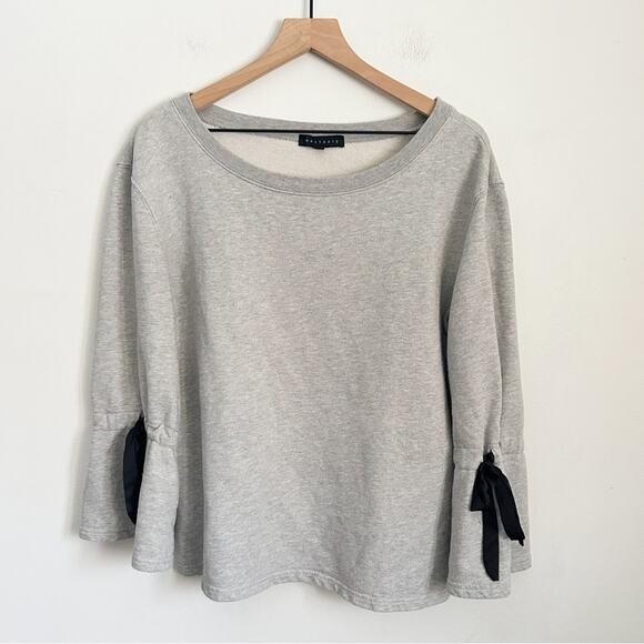 Sanctuary Tierney Bell Sleeve Tie Top Gray Size M - Picture 3 of 9